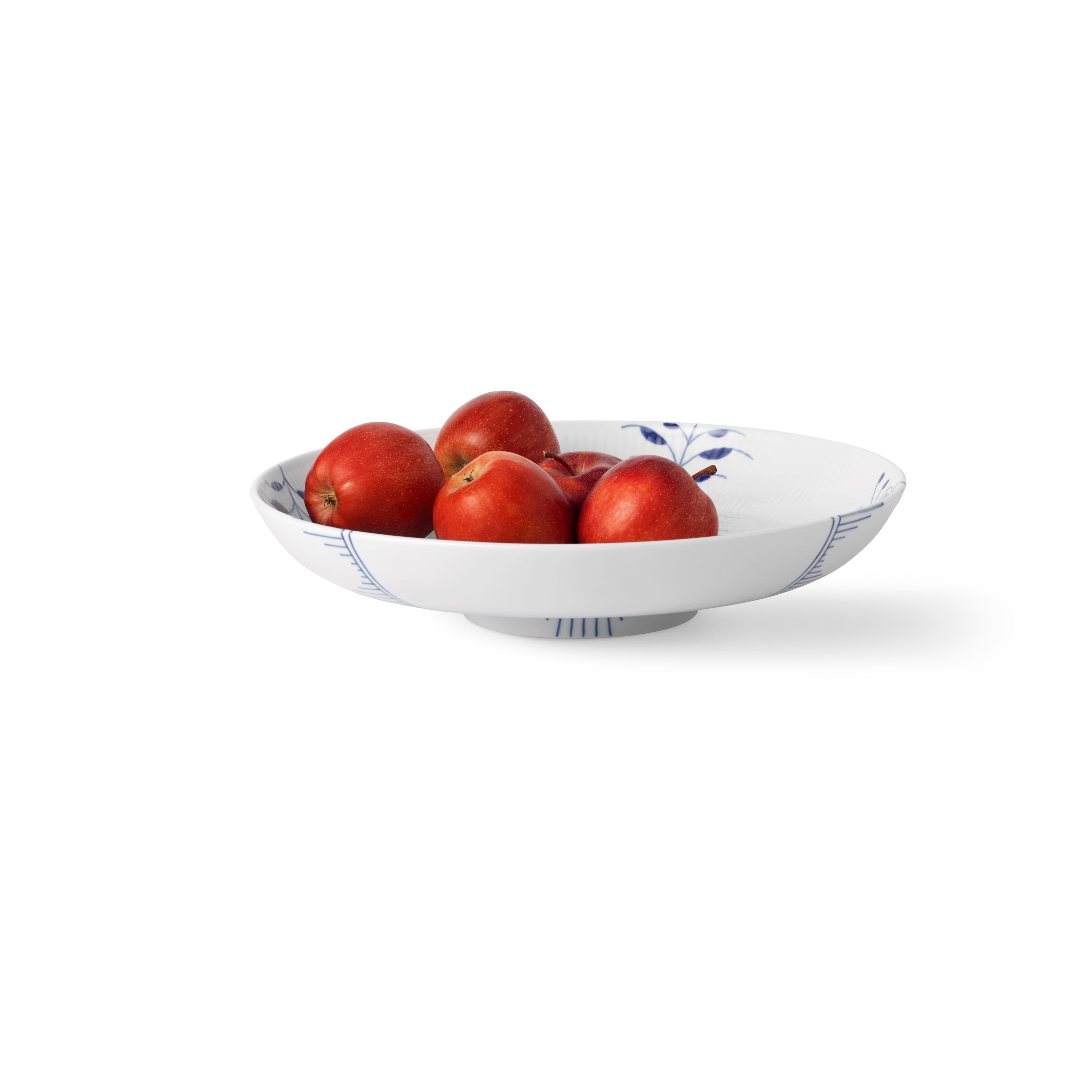 Blå Mega Riflet fad - Ø34 cm.